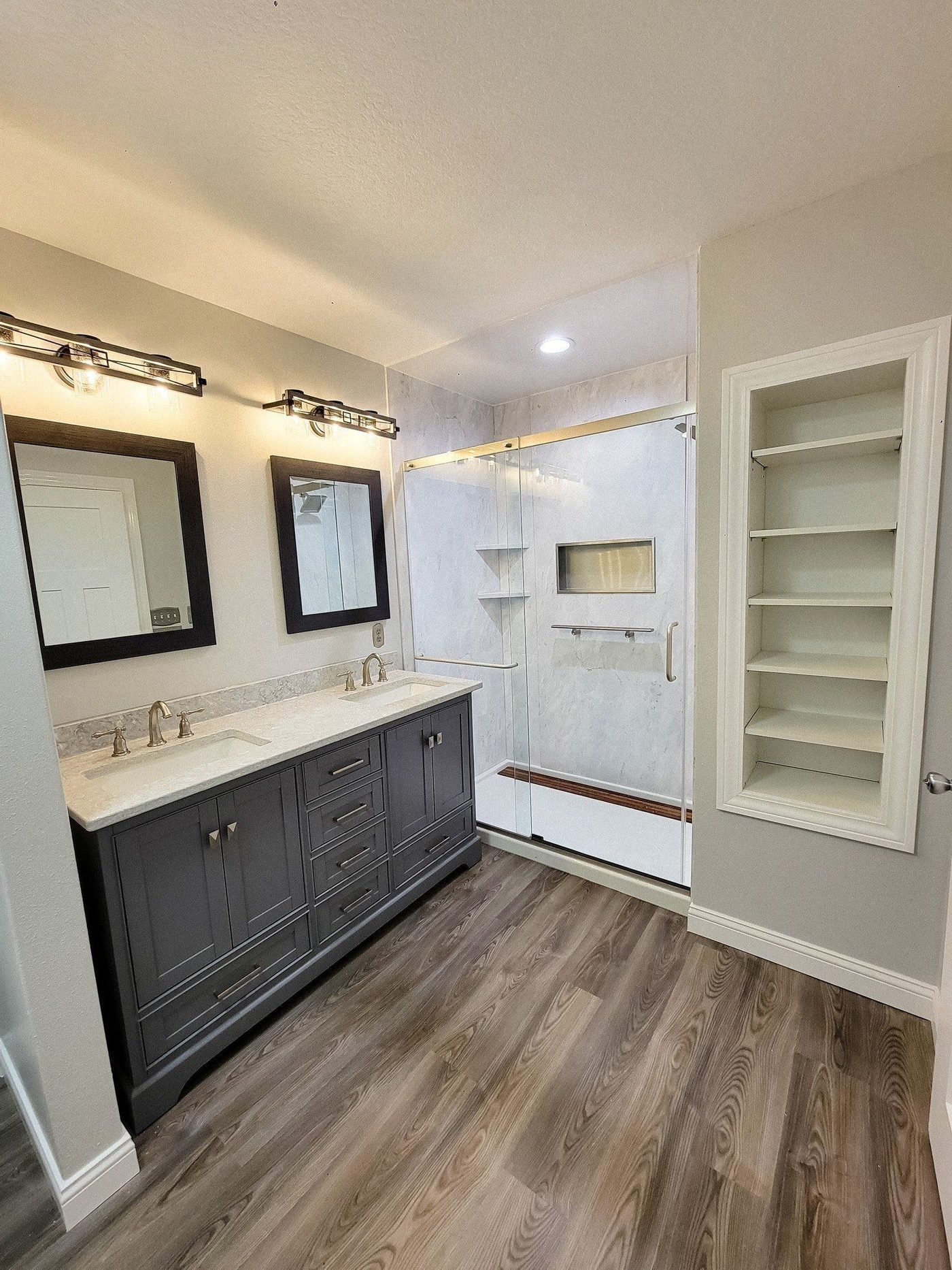 After — modern shower install
