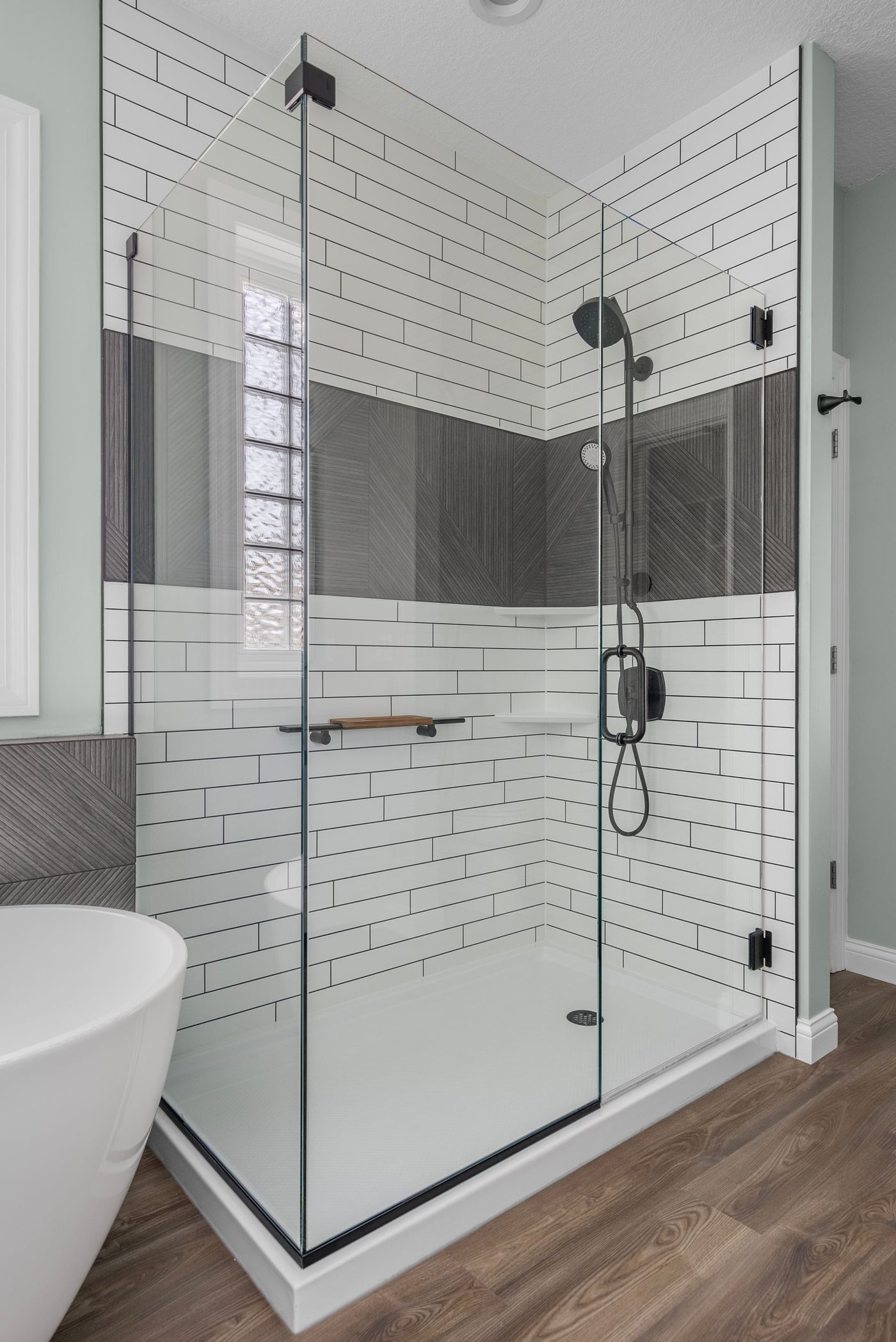 Corner shower remodel